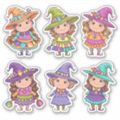 ハロウィンお洒落ウィッチシール シール (正面)