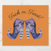 ハロウィンお洒落ウィッチブーツのカスタマイズ可能 ビールラベル (シングルラベル)