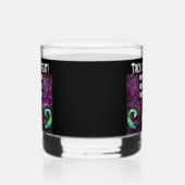 ハロウィンお洒落ウィッチブーツパープルグリーン ウイスキーグラス (右)