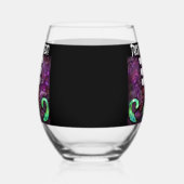 ハロウィンお洒落ウィッチブーツパープルグリーン ステムなしワイングラス (右)