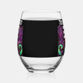 ハロウィンお洒落ウィッチブーツパープルグリーン ステムなしワイングラス (左)