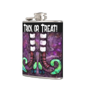 ハロウィンお洒落ウィッチブーツパープルグリーン フラスク (左)