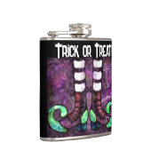 ハロウィンお洒落ウィッチブーツパープルグリーン フラスク (右)