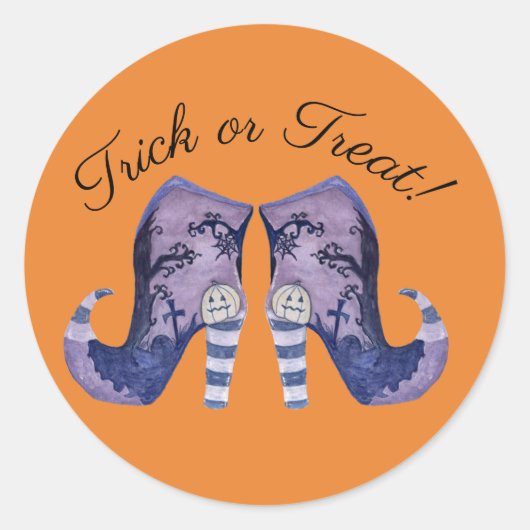 ハロウィンお洒落ウィッチブーツ ラウンドシール (正面)