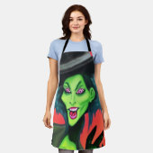 ハロウィンお洒落ウィッチ エプロン (着用した状態)