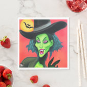 ハロウィンお洒落ウィッチ スタンダードランチョンナプキン (インサイチュ)