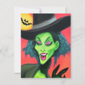 ハロウィンお洒落ウィッチ ノートカード (正面)
