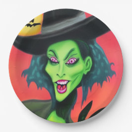ハロウィンお洒落ウィッチ ペーパープレート