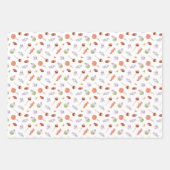 ハロウィンお洒落キャンディとスカルパターン ラッピングペーパーシート (正面)