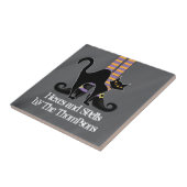 ハロウィンお洒落シンプルの魔女シューズブラックキャット タイル (側面)