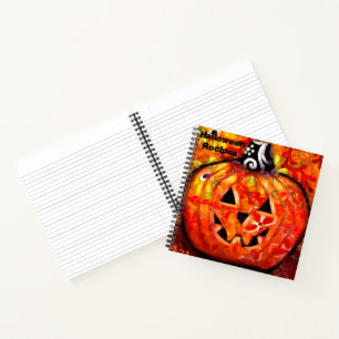ハロウィンお洒落ハロウィーンのカボチャのちょうちんフローラレシピ ノートブック