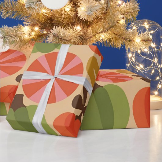 ハロウィンお洒落パンプキンシームレスパターン ラッピングペーパー (クリスマス)