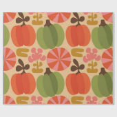 ハロウィンお洒落パンプキンシームレスパターン ラッピングペーパー (フラット)