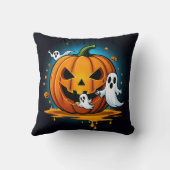 ハロウィンお洒落幽霊のまわりには不気味なカボチャ クッション (裏面)