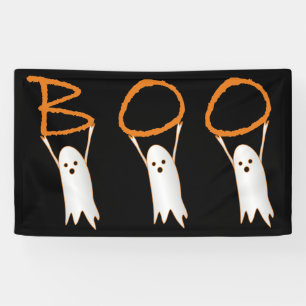 ハロウィンお洒落幽霊「BOO」 横断幕