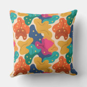 ハロウィンお洒落紅葉シームレスパターン クッション (裏面)