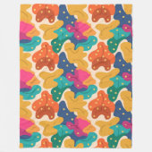 ハロウィンお洒落紅葉シームレスパターン フリースブランケット (正面)