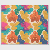 ハロウィンお洒落紅葉シームレスパターン ラッピングペーパー (フラット)