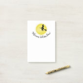 ハロウィンお洒落飛んでいるウィッチフルムーン ポストイット (デスク上)