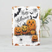 ハロウィンお祭り かぼちゃ こうもり クモ シーズンカード (スタンド正面)