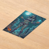 ハロウィンお菓子くれなきゃ、ゾンビ彼女の脳みそを食わせるわよ アクリル招待状 (レイダウン)