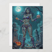 ハロウィンお菓子くれなきゃ、ゾンビ彼女の脳みそを食わせるわよ シーズンカード (正面/裏面)