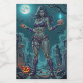 ハロウィンお菓子くれなきゃ、ゾンビ彼女の脳みそを食わせるわよ フードラベル (シングルラベル)