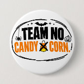 ハロウィンお菓子のとうもろこし反対派ユーモアあふれるグッズ 缶バッジ (正面)
