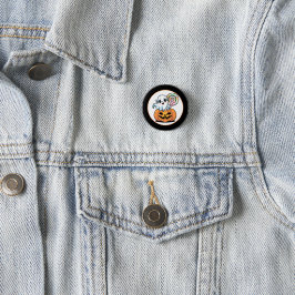 ハロウィンお菓子の幽霊のパンプキンバッジ 缶バッジ