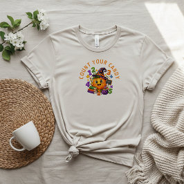 ハロウィンお菓子の数え方 算数教師 Tシャツ