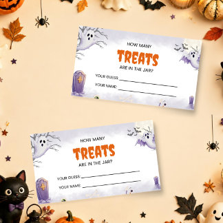 ハロウィンお菓子の数当てカード ノートカード