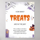 ハロウィンお菓子の数当て瓶サイン ポスター (正面)