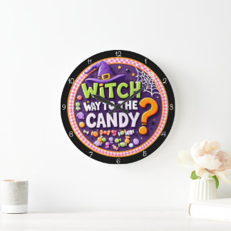 ハロウィンお菓子への道 ラージ壁時計
