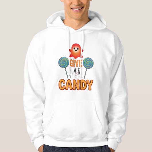 ハロウィンお菓子をちょうだい ゴースト_1 パーカ (正面)
