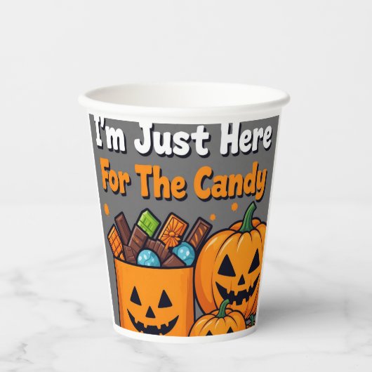 ハロウィンお菓子カード 紙コップ (正面)