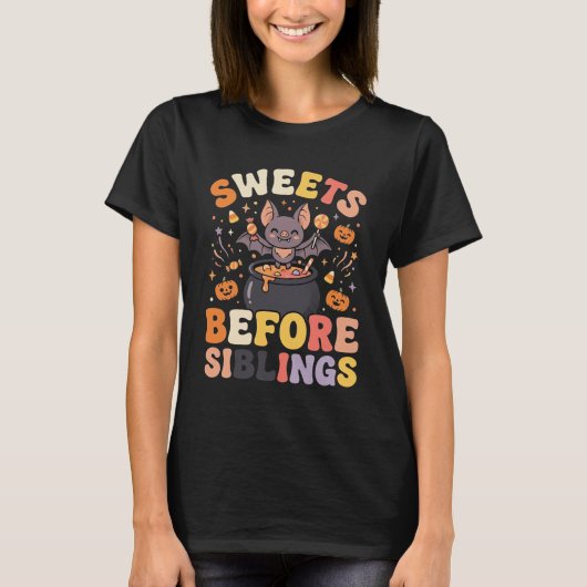 ハロウィンお菓子兄弟交換 Tシャツ (正面)