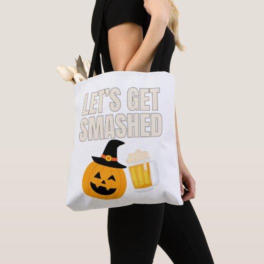 ハロウィンお菓子入れトートバッグ Let's Get Smashed トートバッグ (クローズアップ)