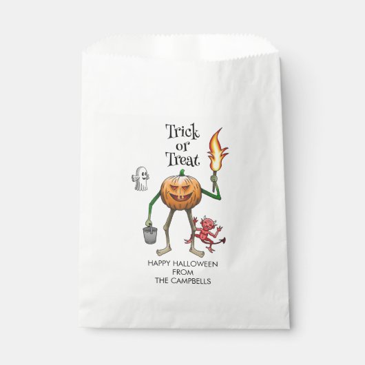 ハロウィンお菓子入れ袋 トリック・オア・トリート フェイバーバッグ (正面)