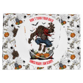🐺 ハロウィンお菓子入れ 🎃💀 ラージペーパーバッグ (裏面)