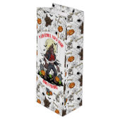 🐺 ハロウィンお菓子入れ 🎃💀 ワインギフトバッグ (正面アングル)