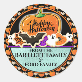 ハロウィンお菓子袋ステッカー ラウンドシール