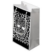 ハロウィンお菓子袋 スカル柄 スモールペーパーバッグ (裏面アングル)
