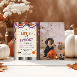 ハロウィンお誕生日おめでとうキッズフォト 招待状