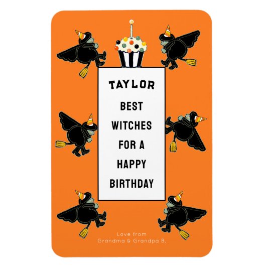 ハロウィンお誕生日パーソナルカード マグネット (縦)