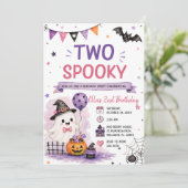 ハロウィンお誕生日パーティーにゾンビが2体 招待状 (スタンド正面)