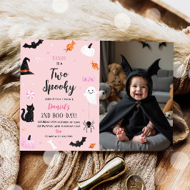 ハロウィンお誕生日パーティーの写真(2人の怪しい人付き) 招待状