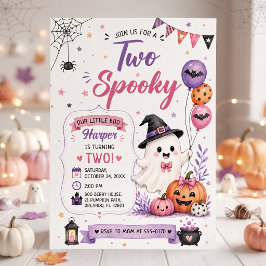 ハロウィンお誕生日パーティー2人組の怪しいデザイン 招待状