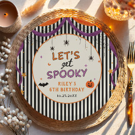 ハロウィンお誕生日パーティー こどものおばけ ペーパープレート