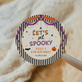 ハロウィンお誕生日パーティー こどものおばけ ラウンドシール