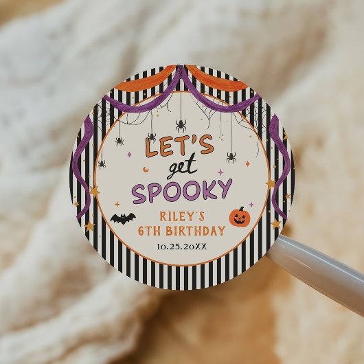 ハロウィンお誕生日パーティー こどものおばけ ラウンドシール